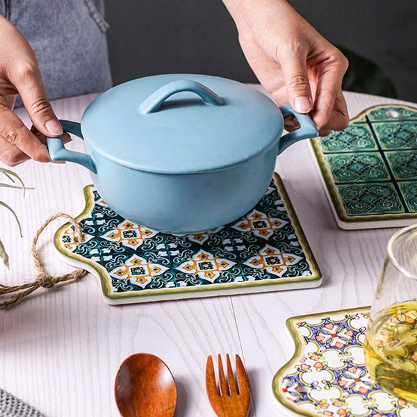 mats & pads moroccan ceramic trivet pot holder non-skid heat insulation pad mug cork mat bowl coasters js22
mats & pads moroccan ceramic trivet pot holder non-skid heat insulation pad mug cork mat bowl coasters js22