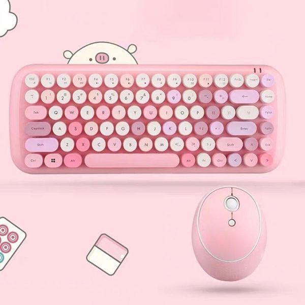 keyboard mouse combos cute mini portable wear-resistant 2.4g wireless set for computers
keyboard mouse combos cute mini portable wear-resistant 2.4g wireless set for computers
