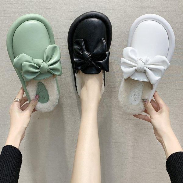 slippers 2021 autumn women fashion simple solid color bow decoration plush comfortable casual, Black
slippers 2021 autumn women fashion simple solid color bow decoration plush comfortable casual, Black