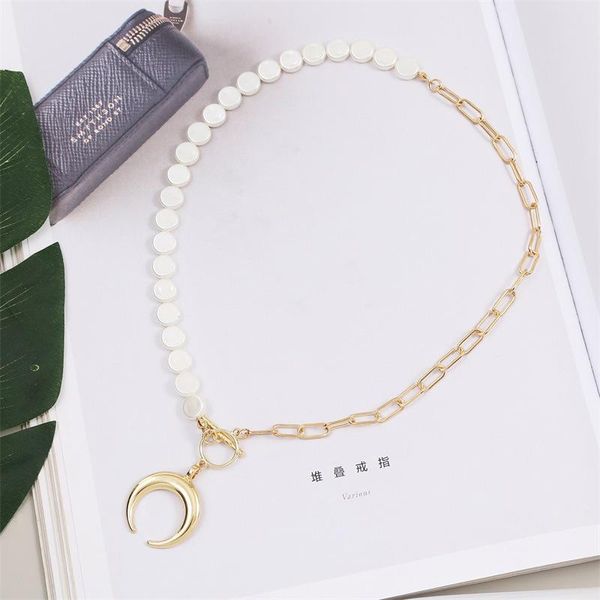 creative european and american simple asymmetrical moon pearl women's necklace trend long beaded pendant jewelry necklaces, Silver
creative european and american simple asymmetrical moon pearl women's necklace trend long beaded pendant jewelry necklaces, Silver