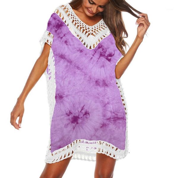tunic beach dress 2021 summer bathing suit beachwear style tie-dye hand v-neck blouse femme robe women's swimwear, White;black
tunic beach dress 2021 summer bathing suit beachwear style tie-dye hand v-neck blouse femme robe women's swimwear, White;black
