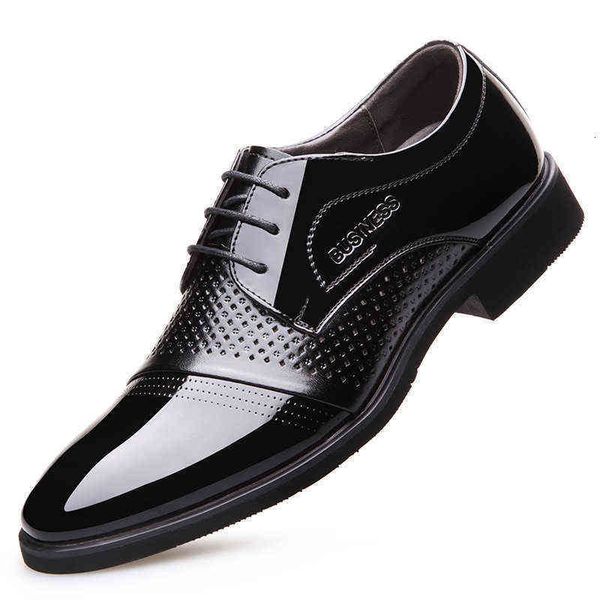 men's business ess leather shoes men's korean version trend summer creased lace up office hollow sandals, Black
men's business ess leather shoes men's korean version trend summer creased lace up office hollow sandals, Black