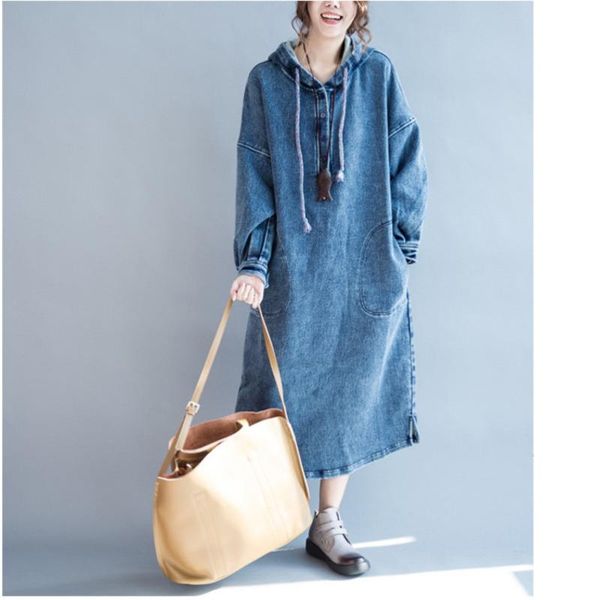 women's hoodies & sweatshirts autumn and winter cowboy dress pattern korean leisure medium long loose fund with hat fat mm, Black
women's hoodies & sweatshirts autumn and winter cowboy dress pattern korean leisure medium long loose fund with hat fat mm, Black