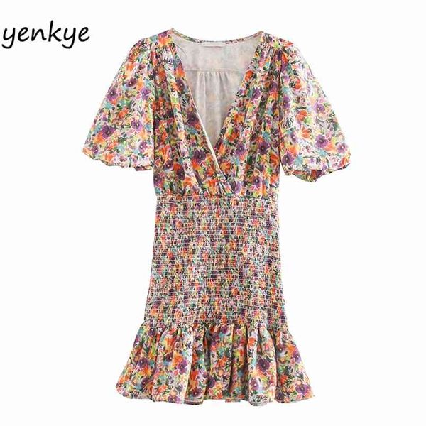 vintage floral print dress women v neck lantern sleeve hem ruffle elastic modern lady summer mini party es vestido 210514, Black;gray
vintage floral print dress women v neck lantern sleeve hem ruffle elastic modern lady summer mini party es vestido 210514, Black;gray