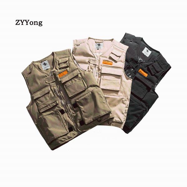 men's vests 2021 spring autumn jackets sleeveless solid color pographer work tourism fishing waistcoats casual black coat, Black;white
men's vests 2021 spring autumn jackets sleeveless solid color pographer work tourism fishing waistcoats casual black coat, Black;white