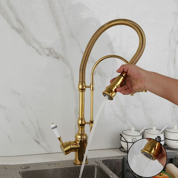 kitchen faucets golden plated vessel sink swivel washbasin mixer taps w/ pull down spring 2 ways spray basin 9ea3
kitchen faucets golden plated vessel sink swivel washbasin mixer taps w/ pull down spring 2 ways spray basin 9ea3