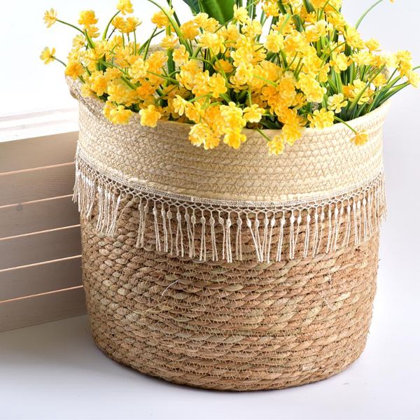 storage baskets clothes basket romantic handwoven home seaweed wicker rattan hanging flowerpot straw indoor hand plant 
storage baskets clothes basket romantic handwoven home seaweed wicker rattan hanging flowerpot straw indoor hand plant
