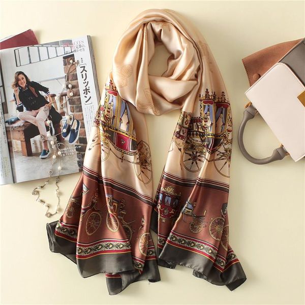 scarves fashion designer silk scarf women sunscreen beach towel chain carriage printing shawls wraps femme bandana hijabs, Blue;gray
scarves fashion designer silk scarf women sunscreen beach towel chain carriage printing shawls wraps femme bandana hijabs, Blue;gray