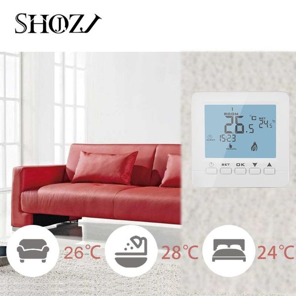 smart home control lcd digital gas boiler temperature controller programmable wall-mounted with child lock
smart home control lcd digital gas boiler temperature controller programmable wall-mounted with child lock