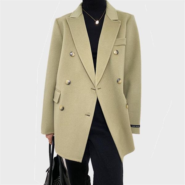 women's wool & blends . 21 autumn and winter double-sided coat suit collar fashion short personalized slim woolen women 3319, Black
women's wool & blends . 21 autumn and winter double-sided coat suit collar fashion short personalized slim woolen women 3319, Black