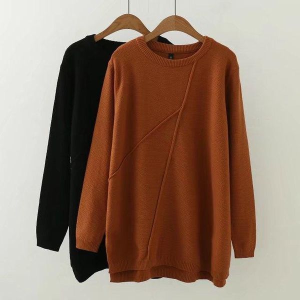women's sweaters 2021 middle-aged mother loaded xl large loose sweater crew neck women, White;black
women's sweaters 2021 middle-aged mother loaded xl large loose sweater crew neck women, White;black