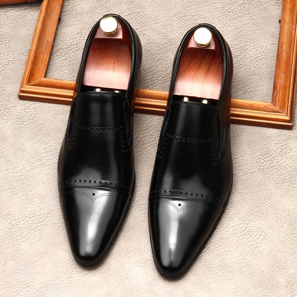 Men Leather Shoes Business Dress Suit Shoes Men Brand Bullock Genuine Leather Coffee Color Black Slipon Wedding Mens Shoes
Men Leather Shoes Business Dress Suit Shoes Men Brand Bullock Genuine Leather Coffee Color Black Slipon Wedding Mens Shoes