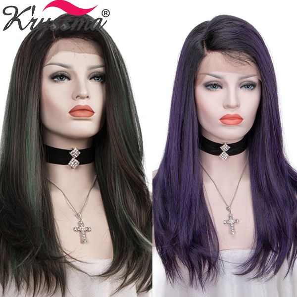 l part lace front wig green grey purple synthetic wigs for women ombre highlight long straight high temperature fiberfactory direct, Black
l part lace front wig green grey purple synthetic wigs for women ombre highlight long straight high temperature fiberfactory direct, Black