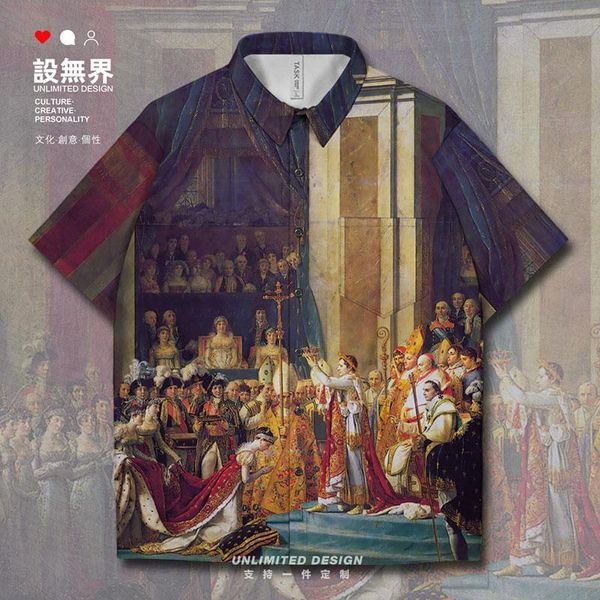 men's casual shirts world famous painting the coronation of napoléon i and queen tetschenaltarpiece short-sleeved shirt clothes summer, White;black
men's casual shirts world famous painting the coronation of napoléon i and queen tetschenaltarpiece short-sleeved shirt clothes summer, White;black