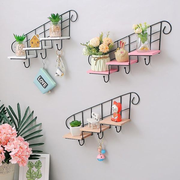 hooks & rails decorative shelves wooden iron storage holders nordic style stair type shelf flower pot wall hanging decoration living room
hooks & rails decorative shelves wooden iron storage holders nordic style stair type shelf flower pot wall hanging decoration living room