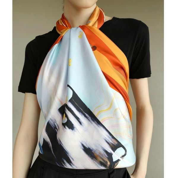 scarves grade 100% silk scarf wraps women large square fashion shawl foulard 105*105cm, Blue;gray
scarves grade 100% silk scarf wraps women large square fashion shawl foulard 105*105cm, Blue;gray