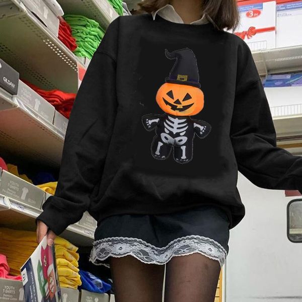 women's hoodies & sweatshirts hirigin women casual adults pumpkin skull print long sleeve round neck sweatshirt halloween streetwear y2, Black
women's hoodies & sweatshirts hirigin women casual adults pumpkin skull print long sleeve round neck sweatshirt halloween streetwear y2, Black