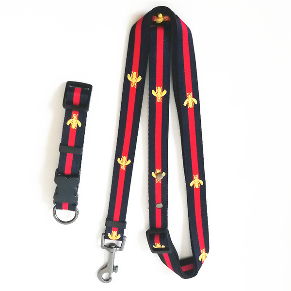 custom fashion brand embroidery little bee pet collar traction rope set bell dog supplies products collars & leashes
custom fashion brand embroidery little bee pet collar traction rope set bell dog supplies products collars & leashes