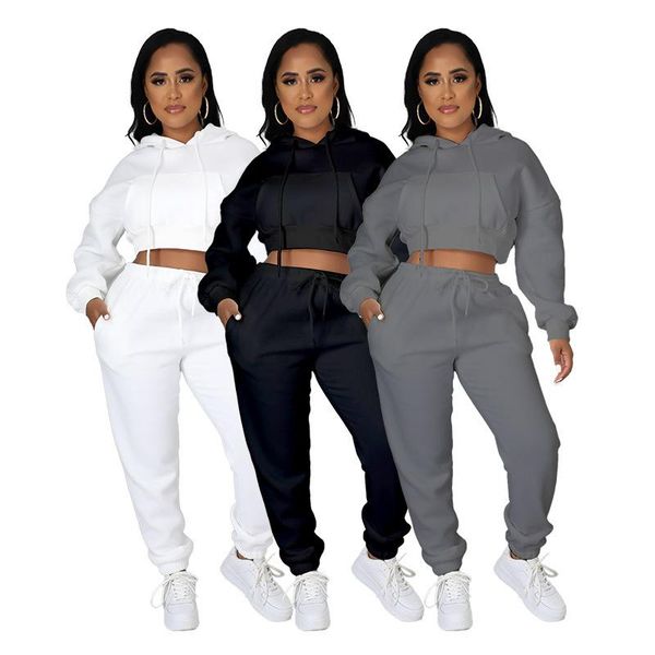 women's two piece pants women clothing hoodie suit solid set velvet sport casual pockets cotton blends pullover jogger sets, White
women's two piece pants women clothing hoodie suit solid set velvet sport casual pockets cotton blends pullover jogger sets, White