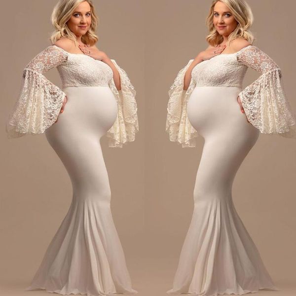 women maternity pregnants pography props ruffles long sleeve prom gown dress pregnant spring autumn dresses, White
women maternity pregnants pography props ruffles long sleeve prom gown dress pregnant spring autumn dresses, White