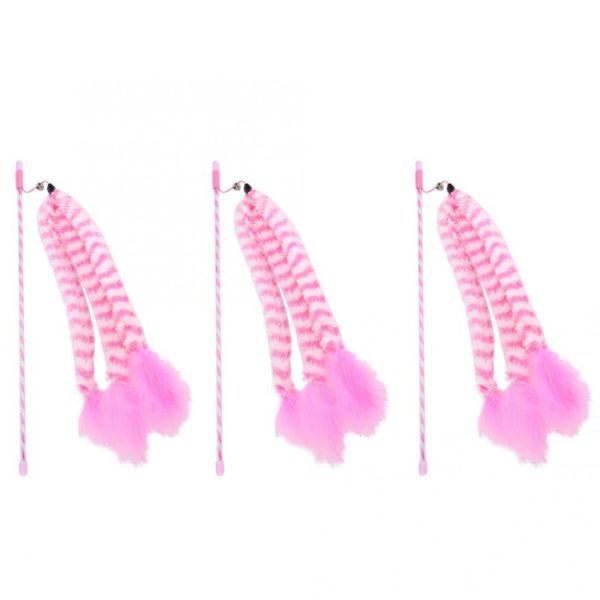 cat toys 3pcs pet toy funny stick pink feather bell kitty puppy interactive training chew
cat toys 3pcs pet toy funny stick pink feather bell kitty puppy interactive training chew
