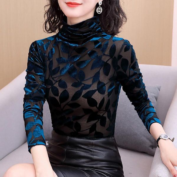 women's blouses & shirts autumn winter velvet blouse long sleeve turtleneck women korean fashion casual mesh basic shirt, White
women's blouses & shirts autumn winter velvet blouse long sleeve turtleneck women korean fashion casual mesh basic shirt, White