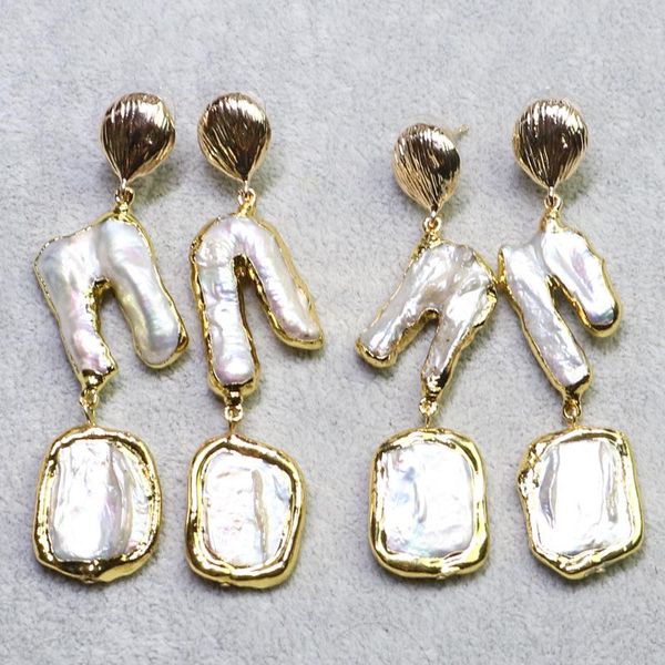 pairs gold color plated pearls earrings irregular tiny gift for lady 9089 dangle & chandelier, Silver
pairs gold color plated pearls earrings irregular tiny gift for lady 9089 dangle & chandelier, Silver
