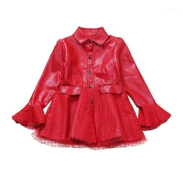 spring fall petal sleeve girls pu leather jacket stylish kids faux coat children's clothing1, Blue;gray
spring fall petal sleeve girls pu leather jacket stylish kids faux coat children's clothing1, Blue;gray