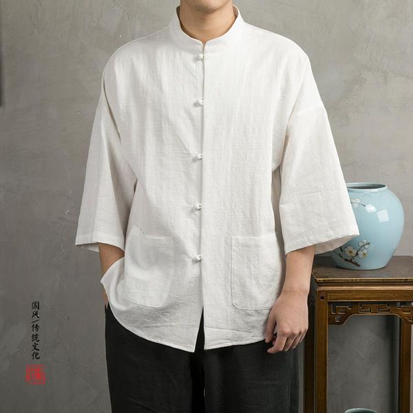 men's casual shirts plus size 5xl men linen long sleeve chinese style mandarin collar traditional social handsome shirt, White;black
men's casual shirts plus size 5xl men linen long sleeve chinese style mandarin collar traditional social handsome shirt, White;black