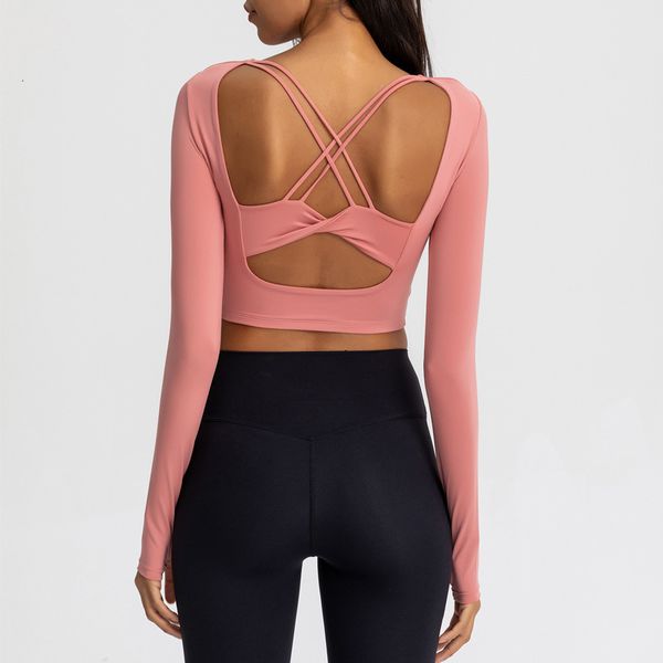 women's t-shirt beautiful back hollow out sports long sleeve women's elastic quick drying breathable yoga suit running tight t-shi, White
women's t-shirt beautiful back hollow out sports long sleeve women's elastic quick drying breathable yoga suit running tight t-shi, White