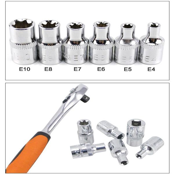 professional hand tool sets 6pcs 1/4\" torx star female socket adapter ratchet e wrench converter tools e4 e5 e6 e7 e8 e10
professional hand tool sets 6pcs 1/4\" torx star female socket adapter ratchet e wrench converter tools e4 e5 e6 e7 e8 e10