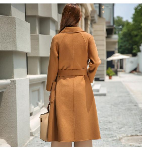 women's wool & blends side double 100% coat women 2021 autumn winter woolen coats female fashion long jacket plus size cothes casaco fe, Black
women's wool & blends side double 100% coat women 2021 autumn winter woolen coats female fashion long jacket plus size cothes casaco fe, Black