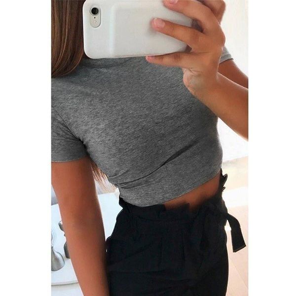 summer women fashion crop slim tshirt solid color o-neck short sleeve t-shirt casual tees basic black white regular women's
summer women fashion crop slim tshirt solid color o-neck short sleeve t-shirt casual tees basic black white regular women's