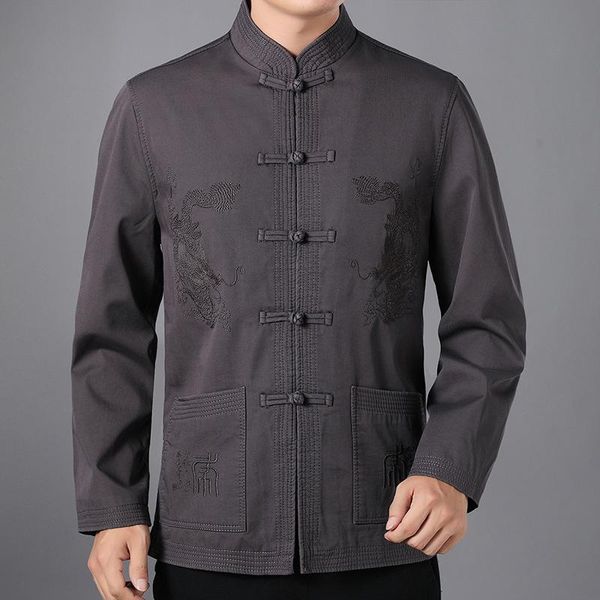 ethnic clothing chinese style buckle stand collar tang suit autumn 2021 men cotton casual jacket middle-aged and elderly hanfu, Red
ethnic clothing chinese style buckle stand collar tang suit autumn 2021 men cotton casual jacket middle-aged and elderly hanfu, Red