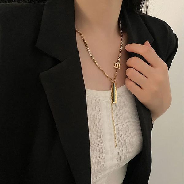 pendant necklaces potcet korea 2021 fashion trend temperament women's titanium steel letter necklace retro jewelry, Silver
pendant necklaces potcet korea 2021 fashion trend temperament women's titanium steel letter necklace retro jewelry, Silver