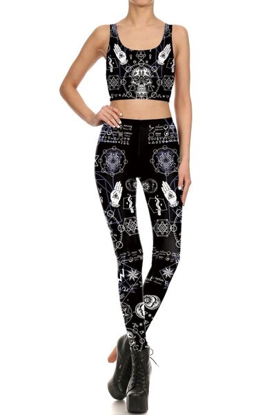 women's leggings gothic print fashion women clothing casual plus size pants elastic seam skinny trousers, Black
women's leggings gothic print fashion women clothing casual plus size pants elastic seam skinny trousers, Black