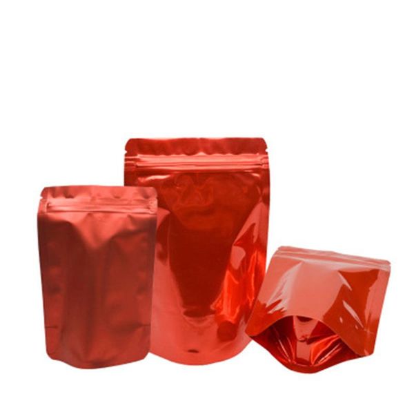 storage bags 100pcs/lot red mylar foil reusable stand up package pouches self seal zipper tear notch food spices bag
storage bags 100pcs/lot red mylar foil reusable stand up package pouches self seal zipper tear notch food spices bag