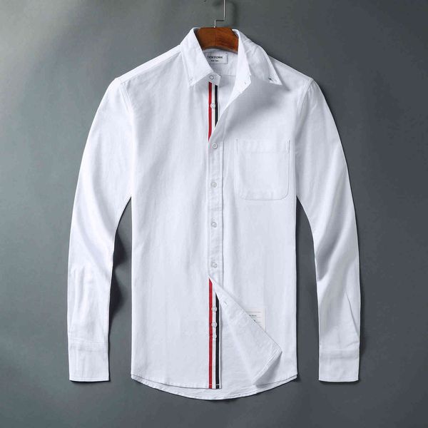 design clothing inside access control ribbon fashion oxford long sleeve white casual shirt, White;black
design clothing inside access control ribbon fashion oxford long sleeve white casual shirt, White;black