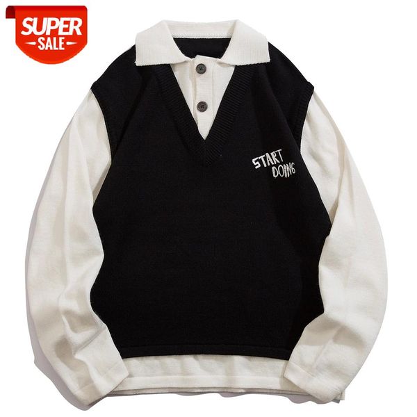 hip hop streetwear knitted sweater men 2021 fake two embroidery harajuku oversize loose pullover women black #wk6m, White;black
hip hop streetwear knitted sweater men 2021 fake two embroidery harajuku oversize loose pullover women black #wk6m, White;black