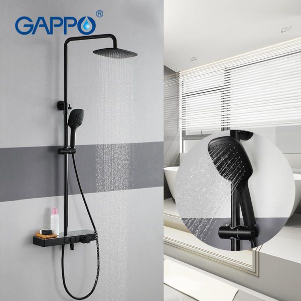 gappo shower faucet black-paint chrome shower set bathroom concealed brass mixer massage heads waterfall
gappo shower faucet black-paint chrome shower set bathroom concealed brass mixer massage heads waterfall