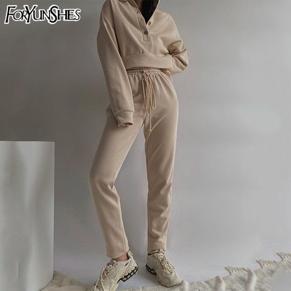 two piece set casual tracksuit women sweatsuit 2021 vintage short hooded long sleeve button hoodie sport jogger pants suits women's, White
two piece set casual tracksuit women sweatsuit 2021 vintage short hooded long sleeve button hoodie sport jogger pants suits women's, White
