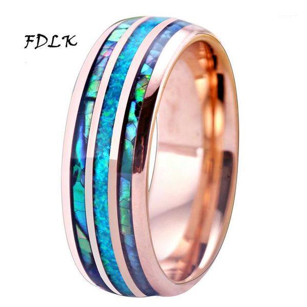wedding rings fdlk 8mm rose gold ring abalone pattern opal inlaid men's stainless steel party jewelry gift size 6-131, Slivery;golden
wedding rings fdlk 8mm rose gold ring abalone pattern opal inlaid men's stainless steel party jewelry gift size 6-131, Slivery;golden