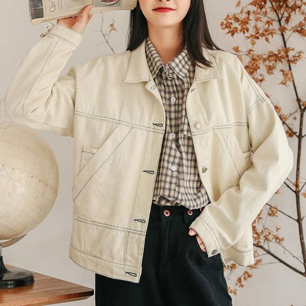 women's jackets women autumn winter harajuku denim jacket long sleeve female fashion loose single-breasted lapel solid coats streetwear, Black;brown
women's jackets women autumn winter harajuku denim jacket long sleeve female fashion loose single-breasted lapel solid coats streetwear, Black;brown