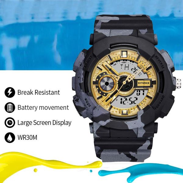 wristwatches brand watches for men 50m waterproof clock alarm reloj hombre dual display quartz military watch sport mens, Slivery;brown
wristwatches brand watches for men 50m waterproof clock alarm reloj hombre dual display quartz military watch sport mens, Slivery;brown