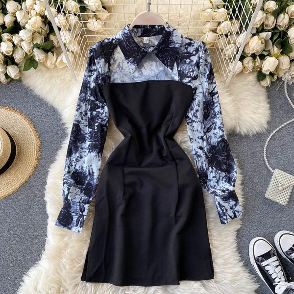 casual dresses women's autumn tie-dye printed shirt long sleeve turn-down collar hollow-out patchwork mini dress female vestidos pl472, Black;gray
casual dresses women's autumn tie-dye printed shirt long sleeve turn-down collar hollow-out patchwork mini dress female vestidos pl472, Black;gray