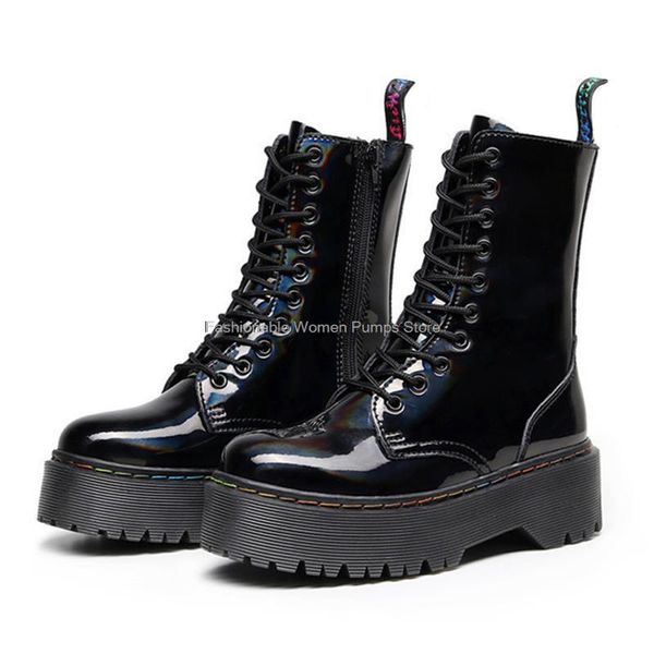 boots colour women thick bottom side zipper high woman ankle short female punk platform shoes laser cool girl, Black
boots colour women thick bottom side zipper high woman ankle short female punk platform shoes laser cool girl, Black