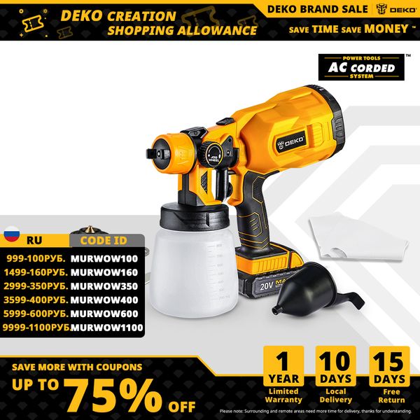 deko cordless spray gun 800ml hvlp household paint sprayer 3 nozzle sizes20v dc li-ion battery high power dksg20k2
deko cordless spray gun 800ml hvlp household paint sprayer 3 nozzle sizes20v dc li-ion battery high power dksg20k2