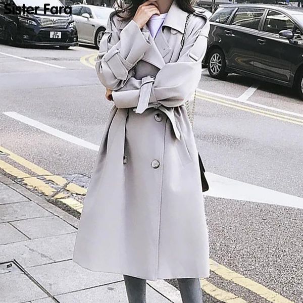 women's trench coats sister fara spring autumn full sleeve windbreaker turn-down collar single breasted lace up casual jacket female, Tan;black
women's trench coats sister fara spring autumn full sleeve windbreaker turn-down collar single breasted lace up casual jacket female, Tan;black
