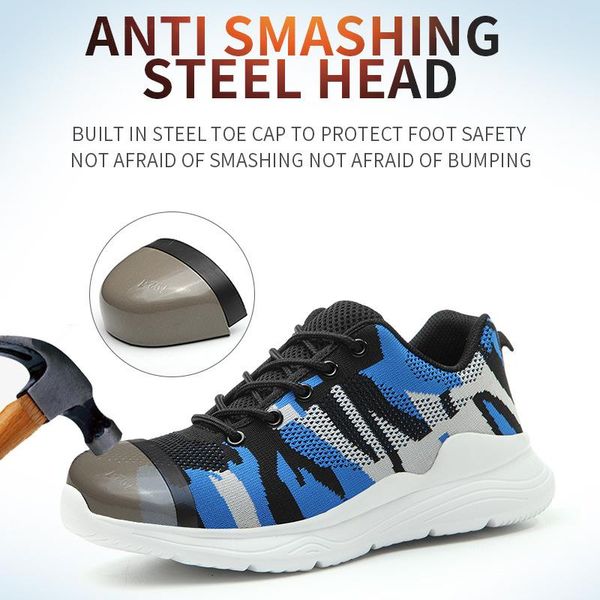 boots lightweight steel toe safety shoes anti-smash and anti-puncture work men sneakers camouflage safty male, Black
boots lightweight steel toe safety shoes anti-smash and anti-puncture work men sneakers camouflage safty male, Black