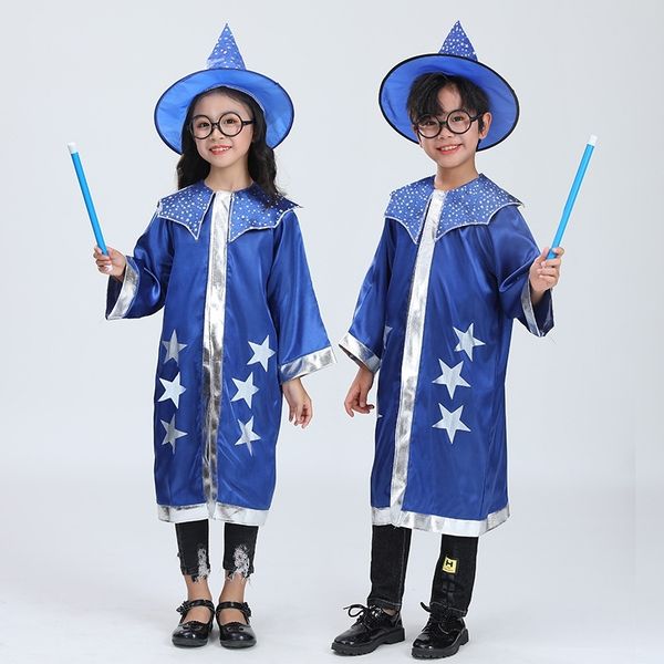 children's girls cos witch boys harry potter cloak halloween costume, Black;red
